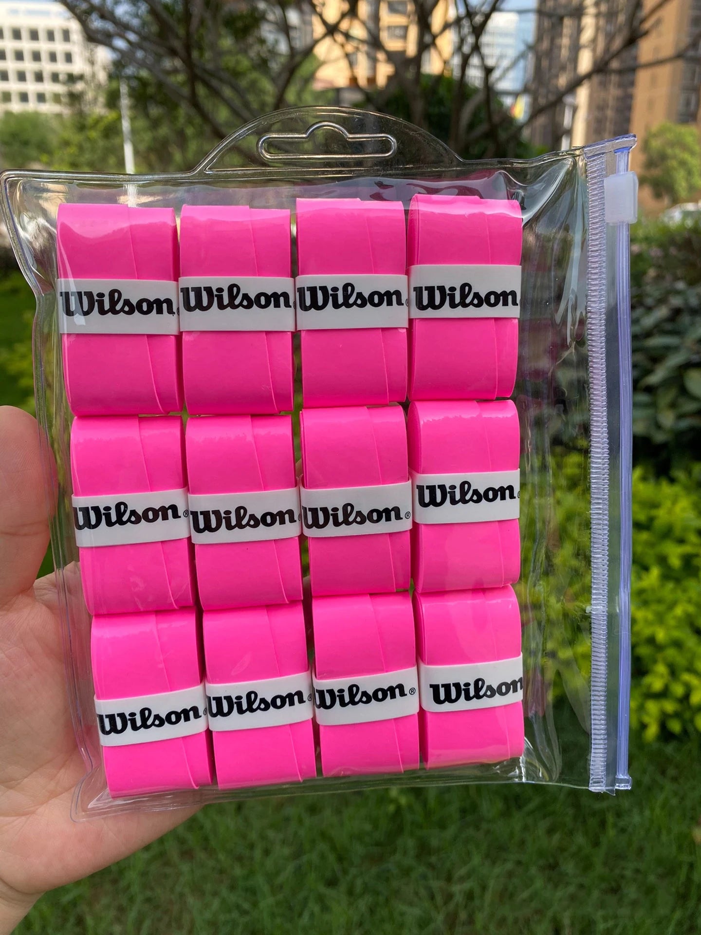 12PCS Wilson Tennis Racket Overgrip Sweat Band Absorption Grip PU Badminton Racket Handle Grip Tennis Griptape Padel Racket Grip