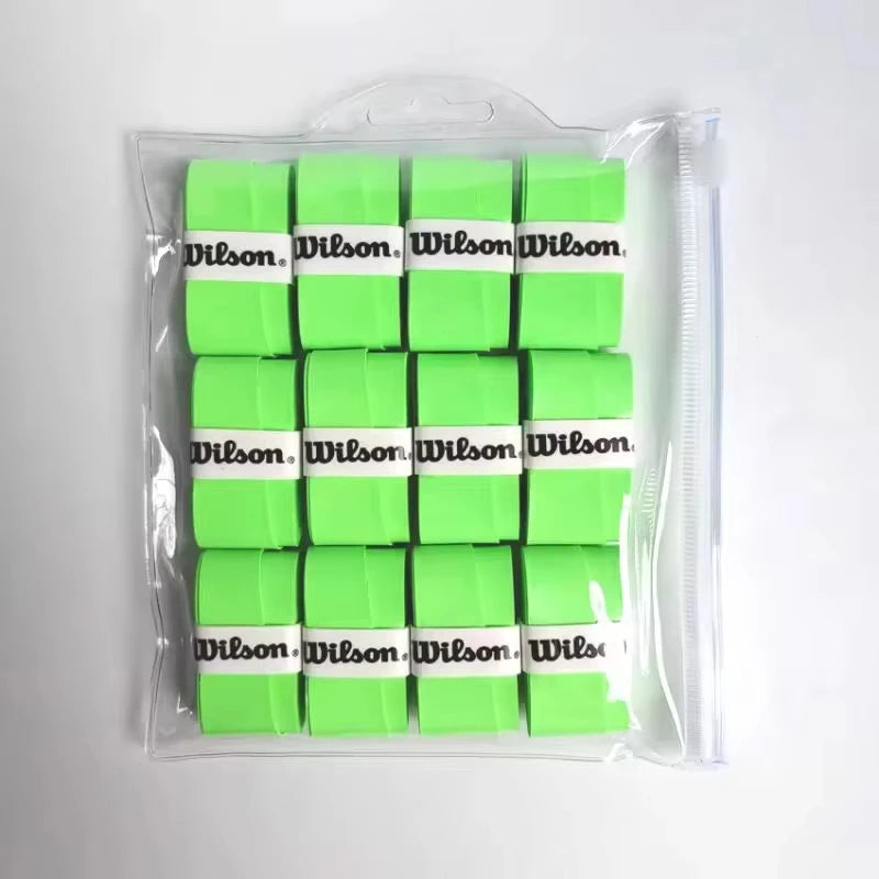 12PCS Wilson Tennis Racket Overgrip Sweat Band Absorption Grip PU Non-slip Racket Handle Grip Tennis Griptape Padel Grip PRO