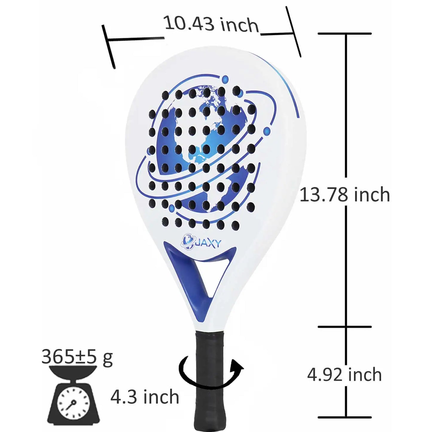 Padel Paddle Racket Full Carbon Fiber Surface with EVA Memory Flex Foam Core Padel Tennis Racquets Lightweight High Balance