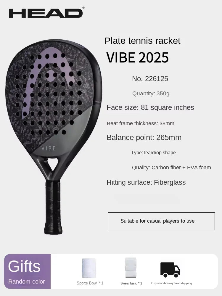 2025 NEW HEAD COELLO Series Padel Racket – Carbon Fiber with EVA Memory Flex Foam Core