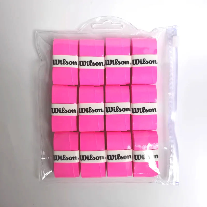 12PCS Wilson Tennis Racket Overgrip Sweat Band Absorption Grip PU Non-slip Racket Handle Grip Tennis Griptape Padel Grip PRO