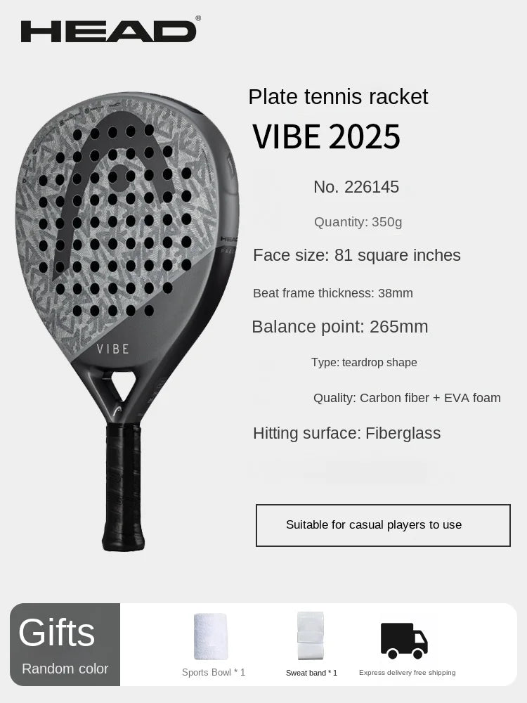 HEAD PADEL Cage Plate Tennis Racket ZEPHYR Series – All Carbon