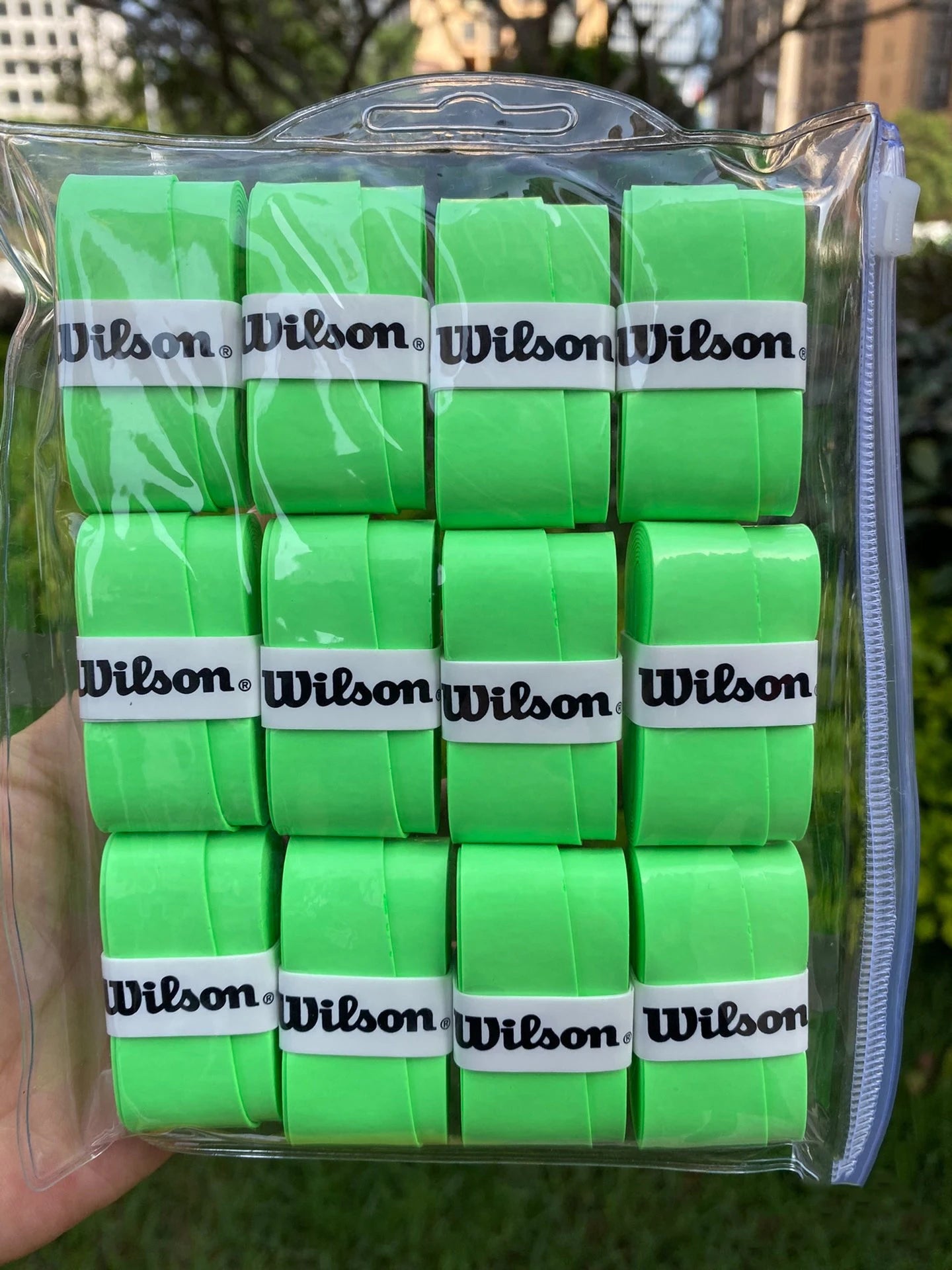 12PCS Wilson Tennis Racket Overgrip Sweat Band Absorption Grip PU Badminton Racket Handle Grip Tennis Griptape Padel Racket Grip