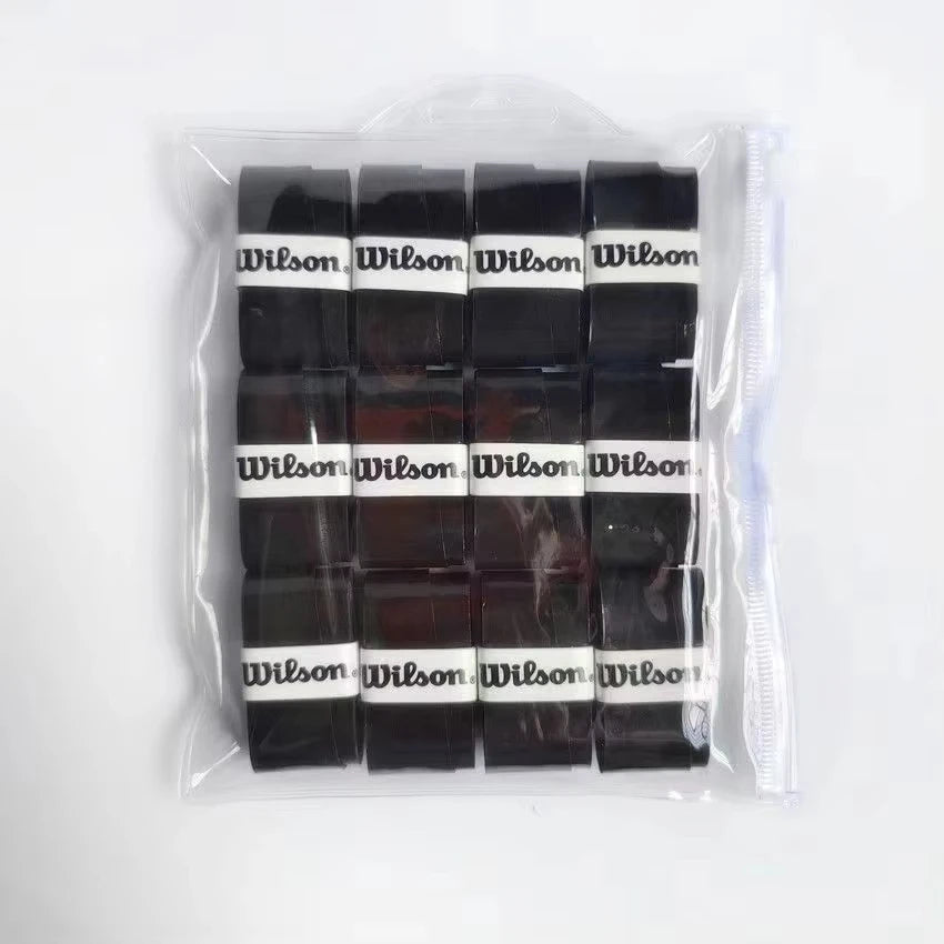 12PCS Wilson Tennis Racket Overgrip Sweat Band Absorption Grip PU Non-slip Racket Handle Grip Tennis Griptape Padel Grip PRO