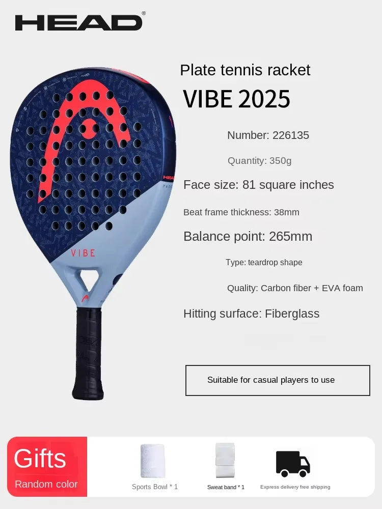 2025 NEW HEAD COELLO Series Padel Racket – Carbon Fiber with EVA Memory Flex Foam Core