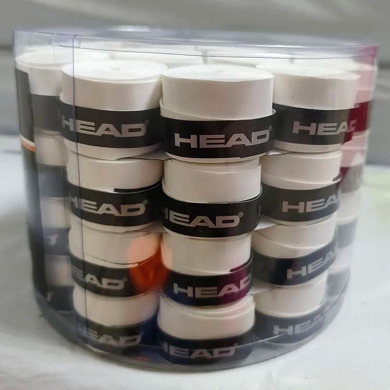 60 Pieces Original HEAD Tennis Overgrip Anti Slip Racket Sweatband Grips Padel Shock Absorption Grip Tape Training Accessories