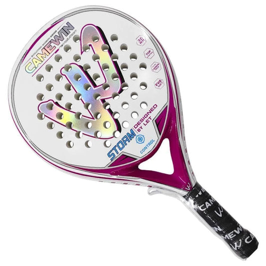 W Camewin Beach Padel Racket – 50% Carbon Fiber & 50% Fiberglass with EVA Foam Core