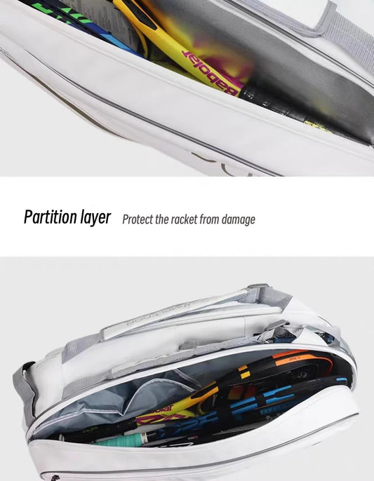 Babolat Tennis Padel Rackets WIMBLEDON Large-capacity Tennis Backpack Sports Bag Beach Tennis Rackets Bag With Shoes Compartment