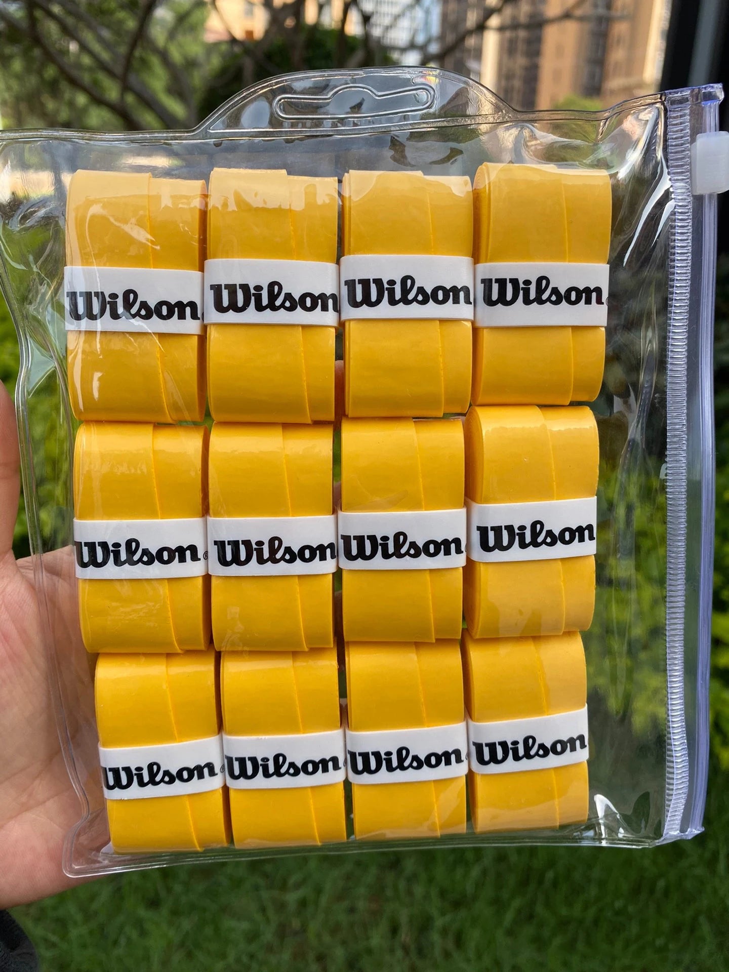 12PCS Wilson Tennis Racket Overgrip Sweat Band Absorption Grip PU Badminton Racket Handle Grip Tennis Griptape Padel Racket Grip