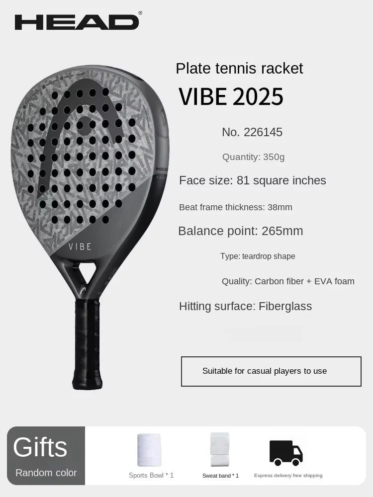 2025 NEW HEAD COELLO Series Padel Racket – Carbon Fiber with EVA Memory Flex Foam Core