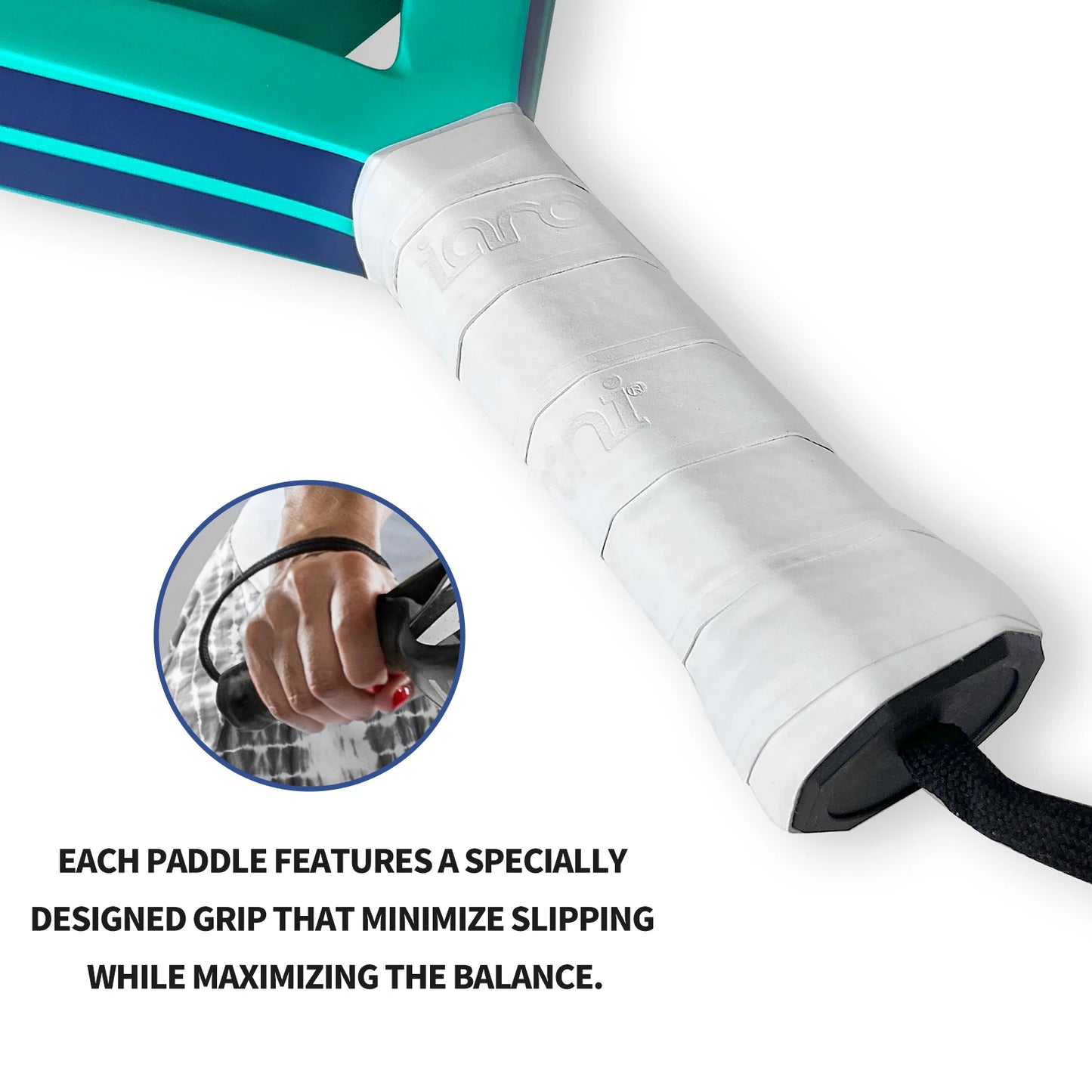 Padel Racket - Carbon Fiber Surface with EVA Memory Flex Foam Core