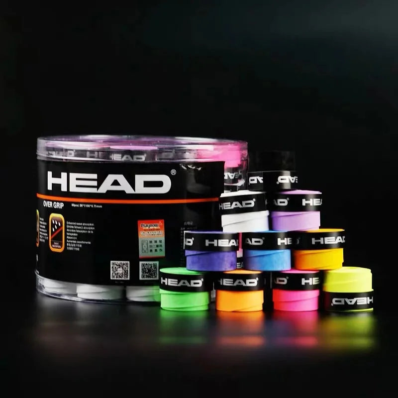12pcs/lot HEAD Tennis Overgrip Padel Racket Single Tenis Grip Tape Anti Slip Outdoor Replacement Sweatband Badminton Accessories