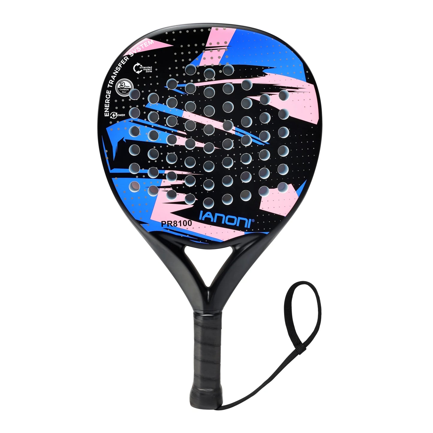 IANONI Padel Racket – Carbon Fiber Surface with EVA Memory Flex Foam Core