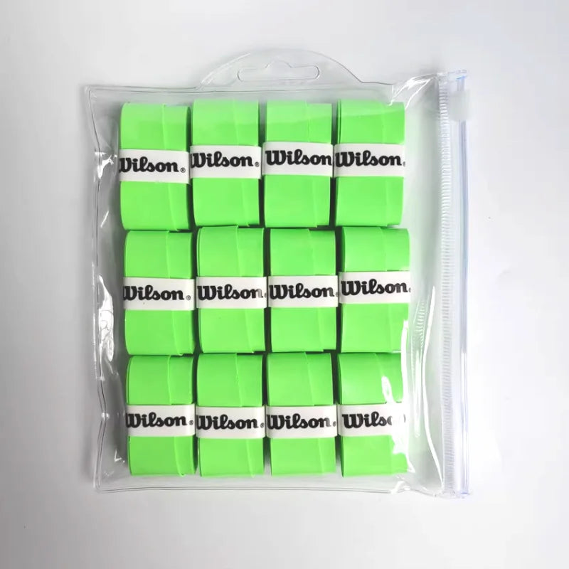 12PCS Wilson Tennis Racket Overgrip Sweat Band Absorption Grip PU Non-slip Racket Handle Grip Tennis Griptape Padel Grip PRO