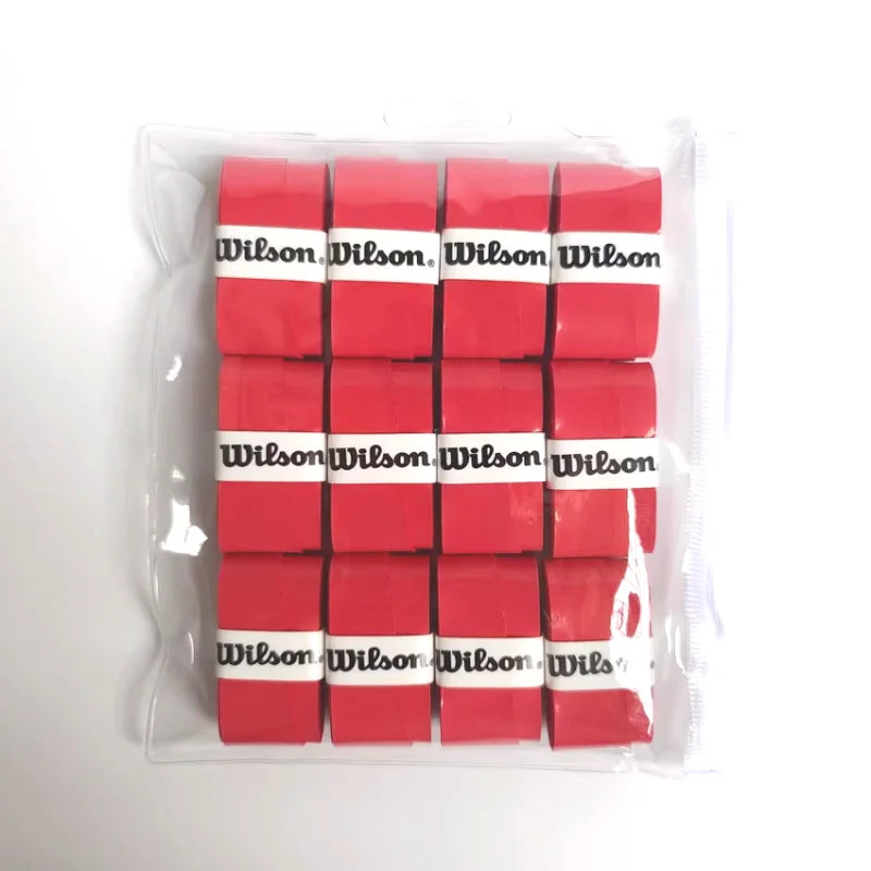 12PCS Wilson Tennis Racket Overgrip Sweat Band Absorption Grip PU Non-slip Racket Handle Grip Tennis Griptape Padel Grip PRO