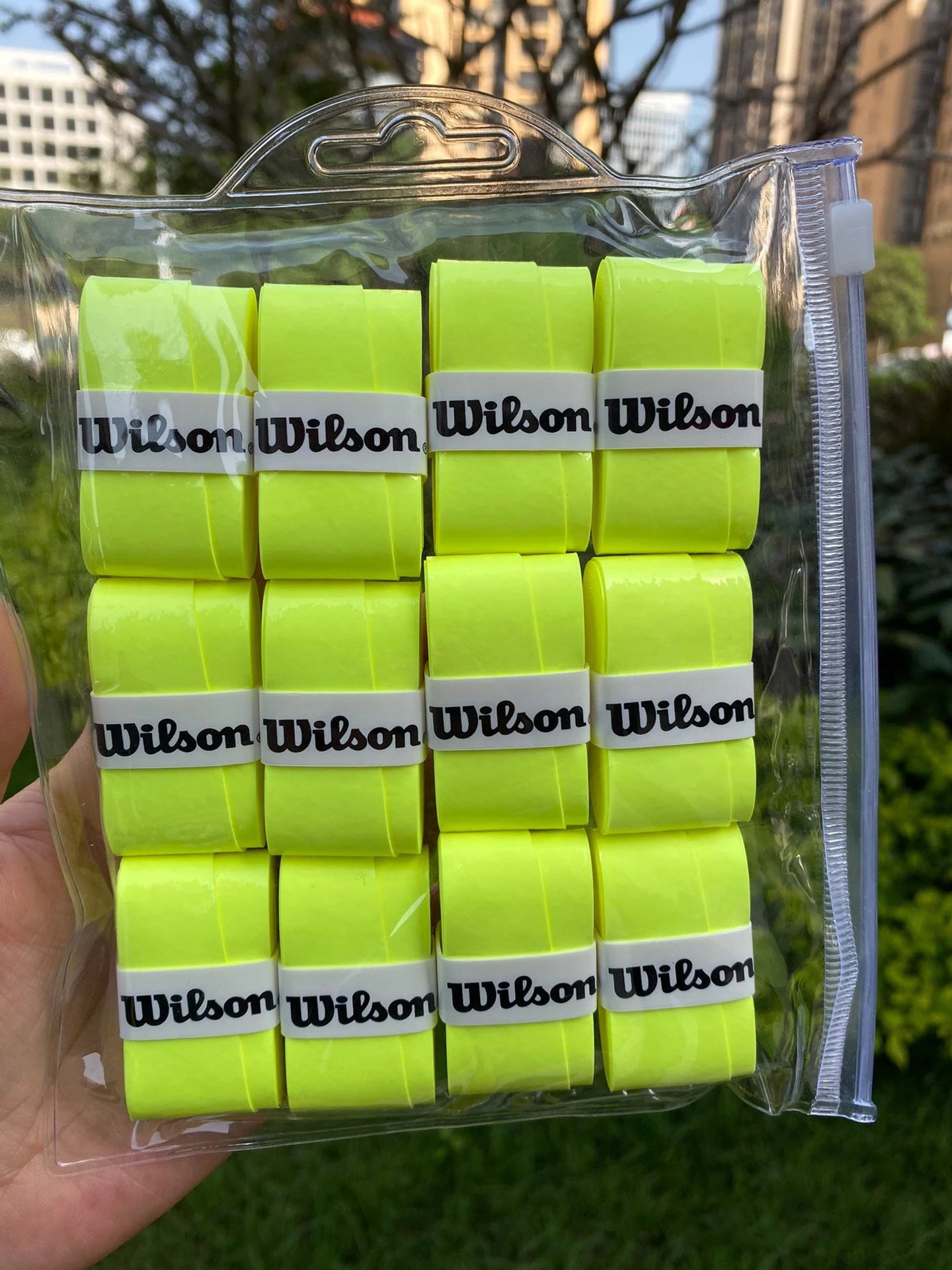 12PCS Wilson Tennis Racket Overgrip Sweat Band Absorption Grip PU Badminton Racket Handle Grip Tennis Griptape Padel Racket Grip
