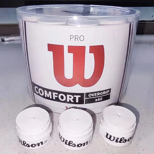 60/30pcs Original Wilson Tennis Overgrips Anti Slip Racket Sweatband Grips Padel Shock Absorption Grip Tape Training Accessories