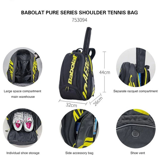 BABOLAT PURE DRIVE AERO 2 Tennis Rackets Bag Tennis Bag Backpack Badminton Padel Racket Squash Racquet Backpack Tenis Raqueta
