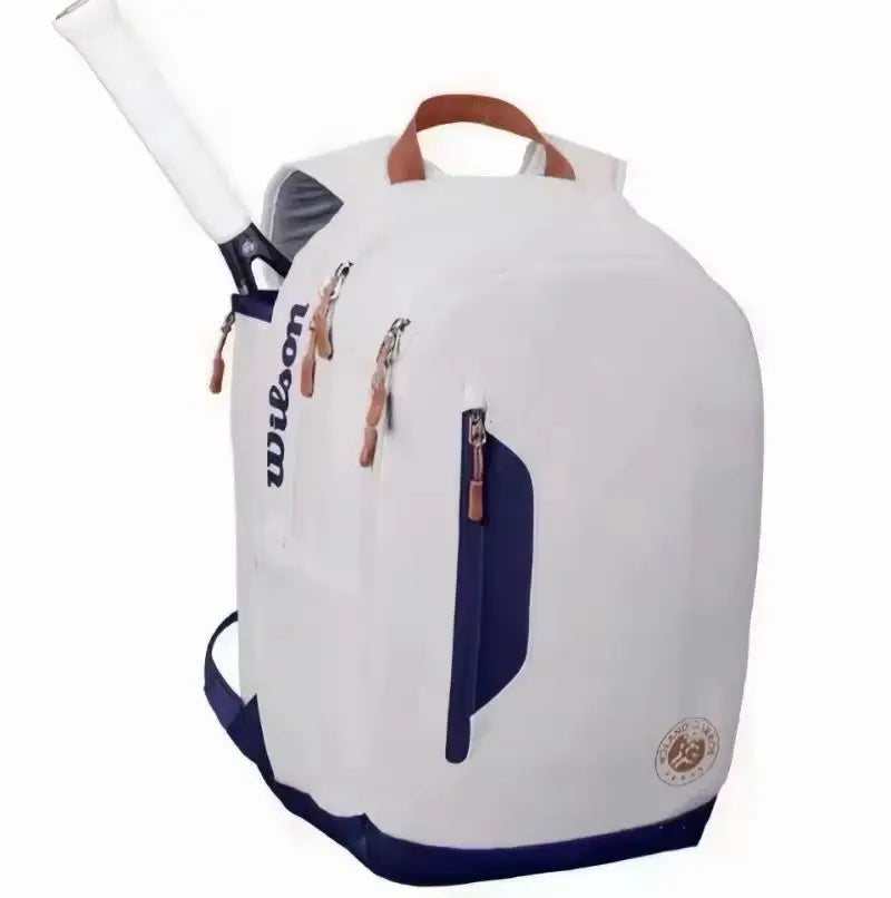 Wilson Tennis Bag Holds 2 Tennis Rackets Backpack French Open Shoulder Bag Court Racket Bag Men Women Padel Sports Backpack