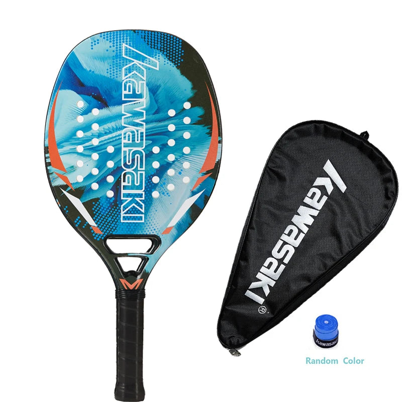 Kawasaki 2022 Padel Tennis Racket – Carbon & Glass Fiber Face with Soft EVA Core + Bag & Accessories
