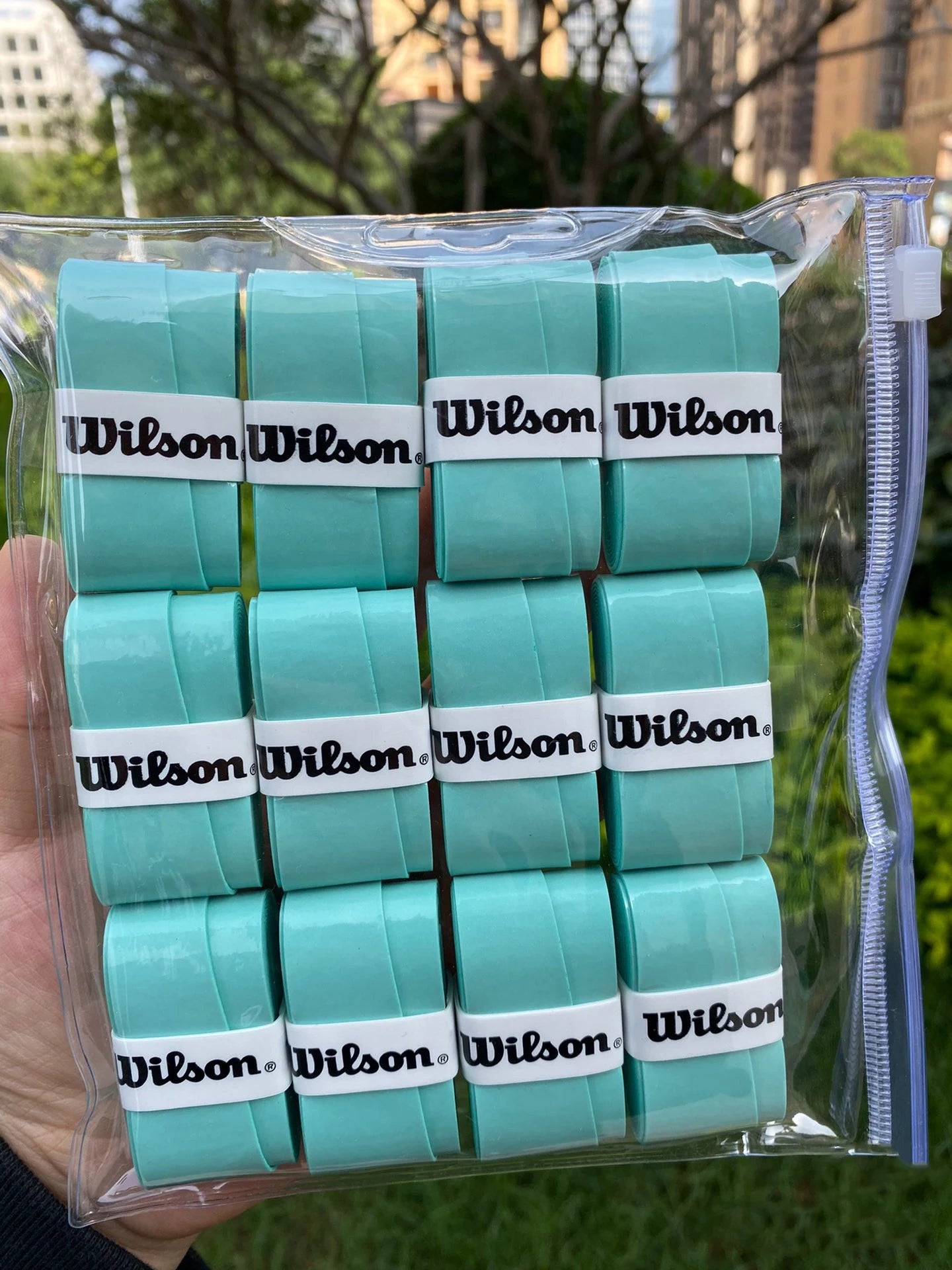 12PCS Wilson Tennis Racket Overgrip Sweat Band Absorption Grip PU Badminton Racket Handle Grip Tennis Griptape Padel Racket Grip