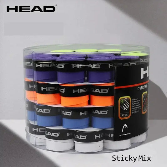 60pcs/lot HEAD Tennis Overgrip Padel Racket Single Tenis Grip Tape Anti Slip Outdoor Training Sweatband Badminton Accessories
