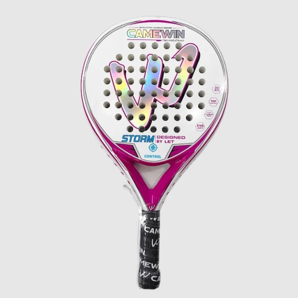 W Camewin Beach Padel Racket – 50% Carbon Fiber & 50% Fiberglass with EVA Foam Core