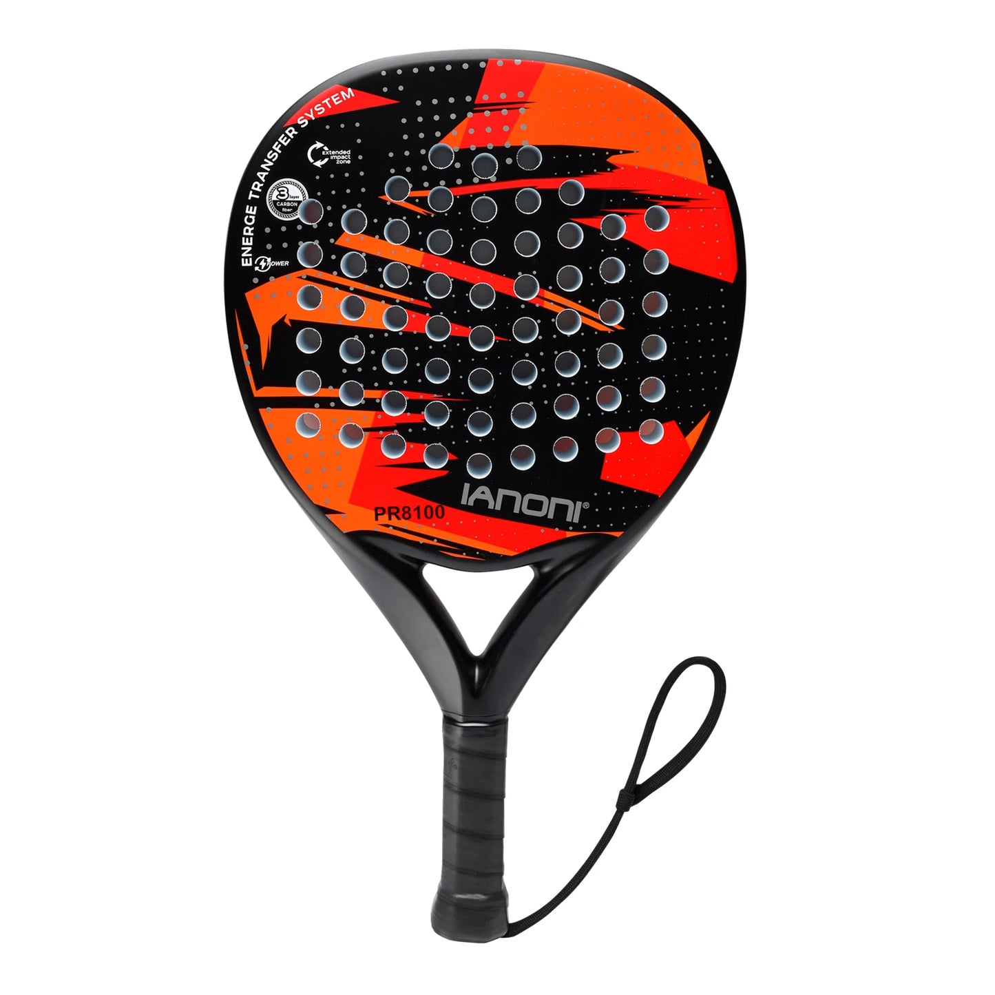 IANONI Padel Racket – Carbon Fiber Surface with EVA Memory Flex Foam Core