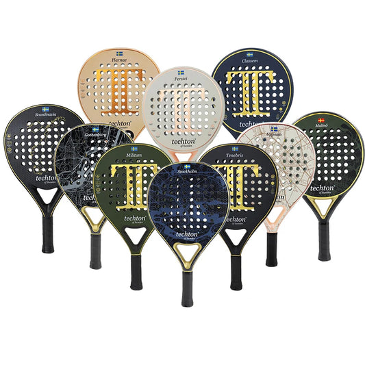 Padel Rackets Lightweight FC/3k Full Carbon Fiber Rough Surface Racchetta Pade EVA Memory Flex Foam Core High Quality Racquets
