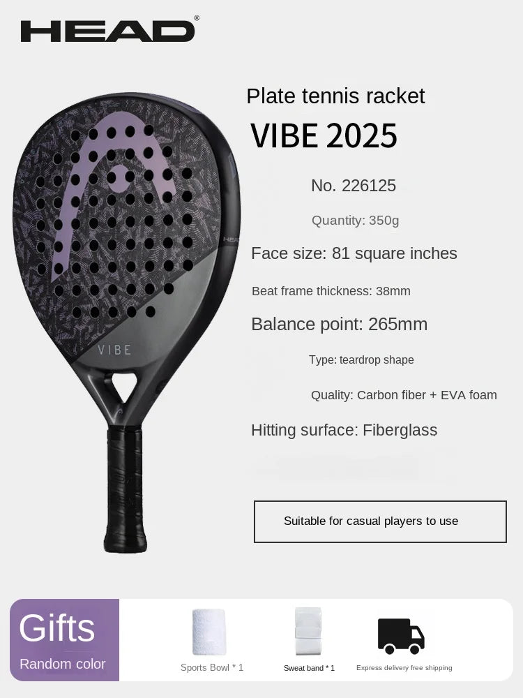 2025 NEW HEAD COELLO Series Padel Racket – Carbon Fiber with EVA Memory Flex Foam Core