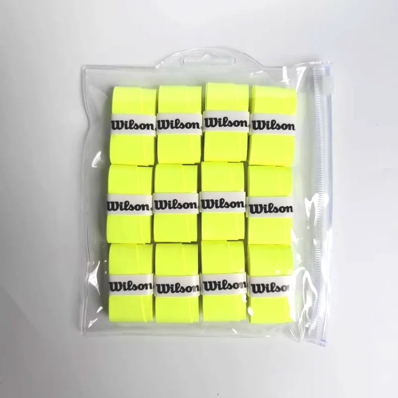 12PCS Wilson Tennis Racket Overgrip Sweat Band Absorption Grip PU Non-slip Racket Handle Grip Tennis Griptape Padel Grip PRO