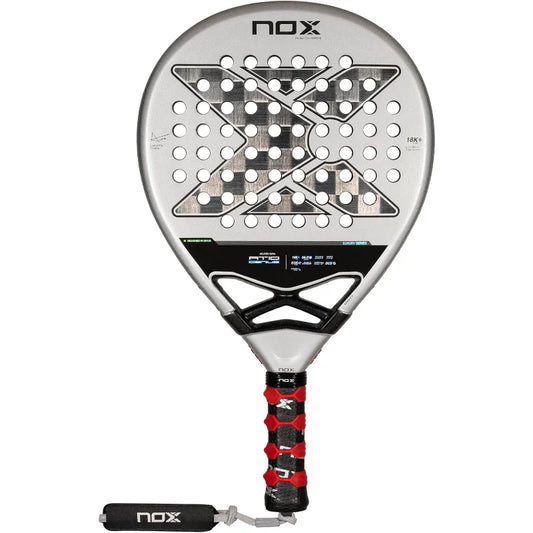 Padel Racket AT10 by Agustin Tapia – 18K Aluminized Carbon with MLD Black EVA Core