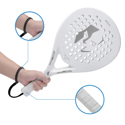 BRAVE Paddle Racket - Carbon Fiber with EVA Memory Flex Foam Core