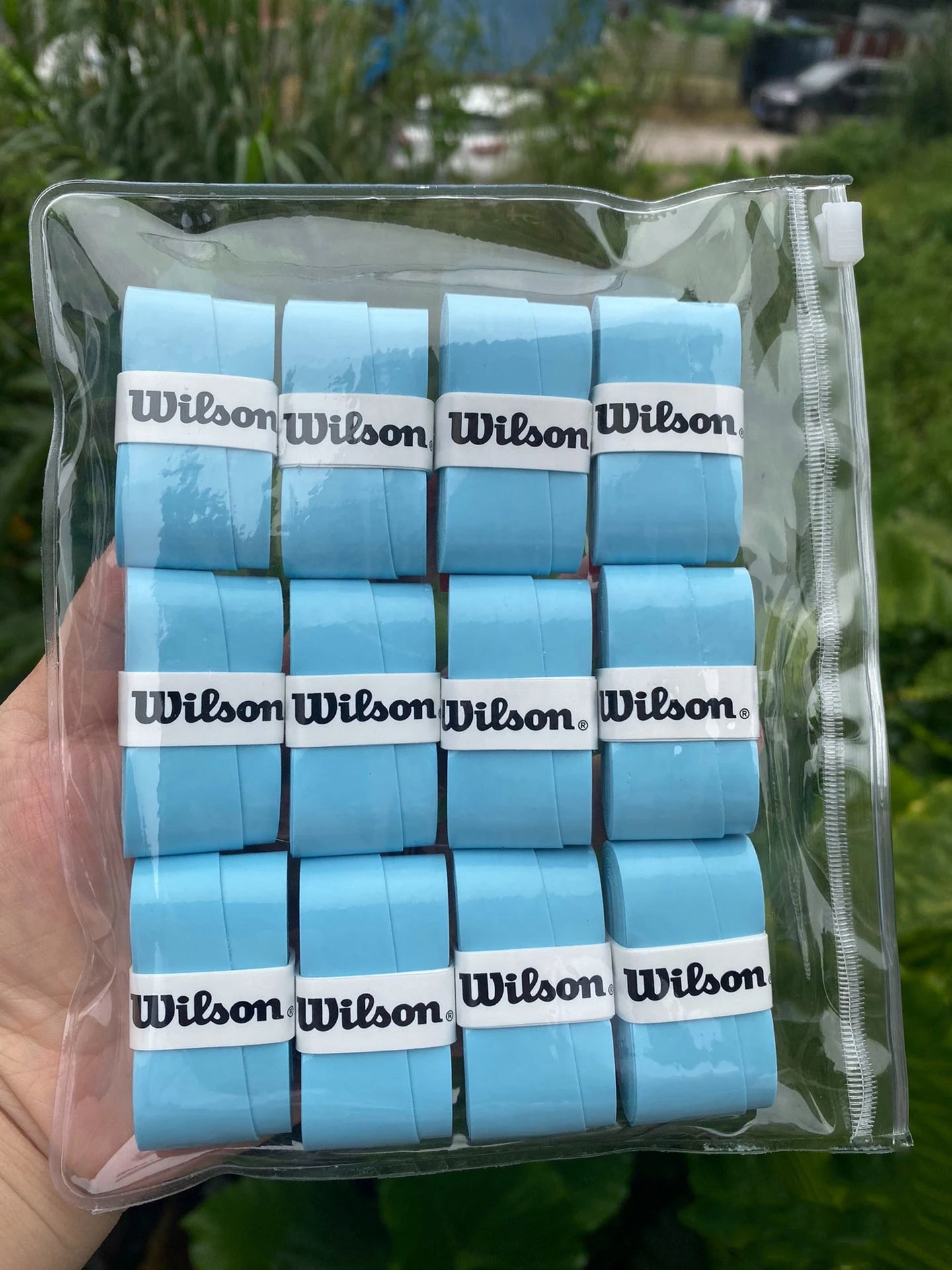 12PCS Wilson Tennis Racket Overgrip Sweat Band Absorption Grip PU Badminton Racket Handle Grip Tennis Griptape Padel Racket Grip