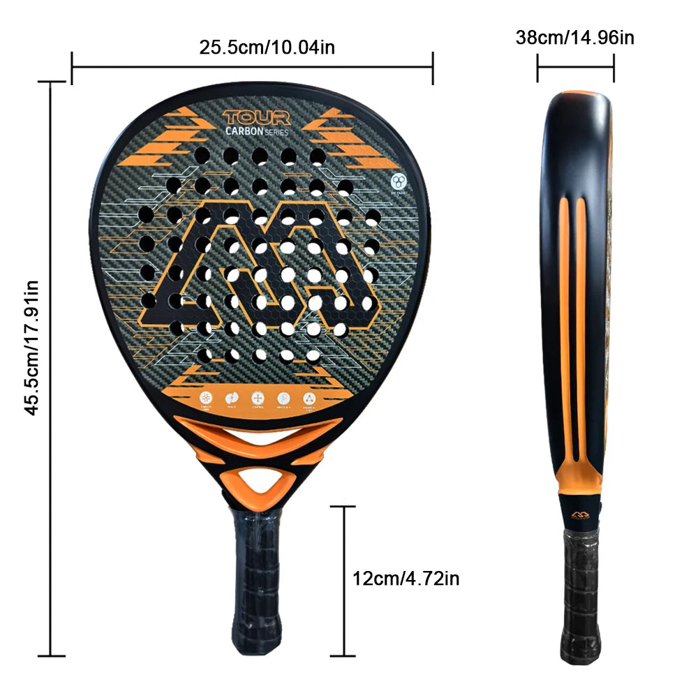 TOUR Beach Tennis Padel Racket – Kevlar Surface with EVA Memory Foam Core