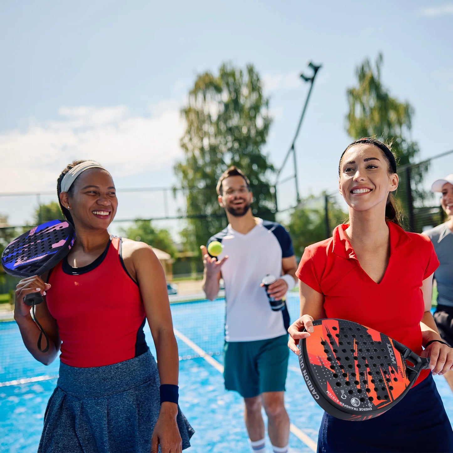 IANONI Padel Racket – Carbon Fiber Surface with EVA Memory Flex Foam Core