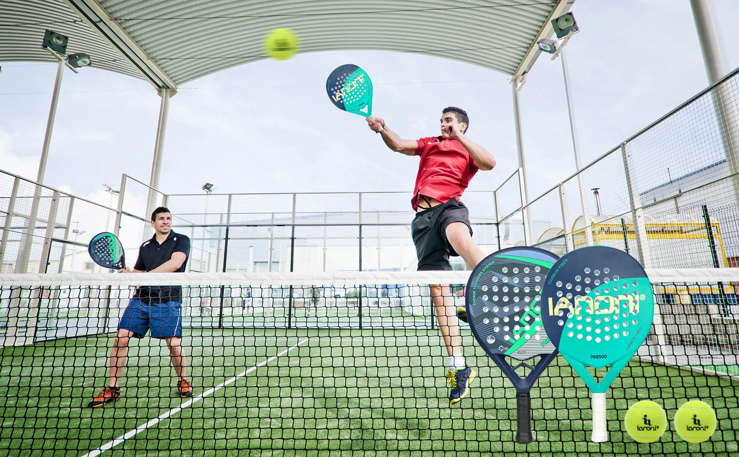 Padel Racket - Carbon Fiber Surface with EVA Memory Flex Foam Core